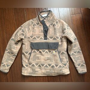 Carhartt Tan and Black Fleece Pullover